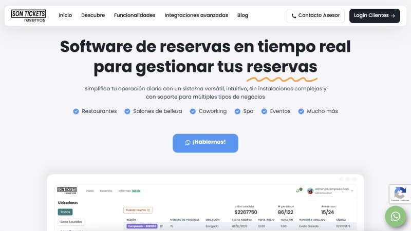 Software de reservas